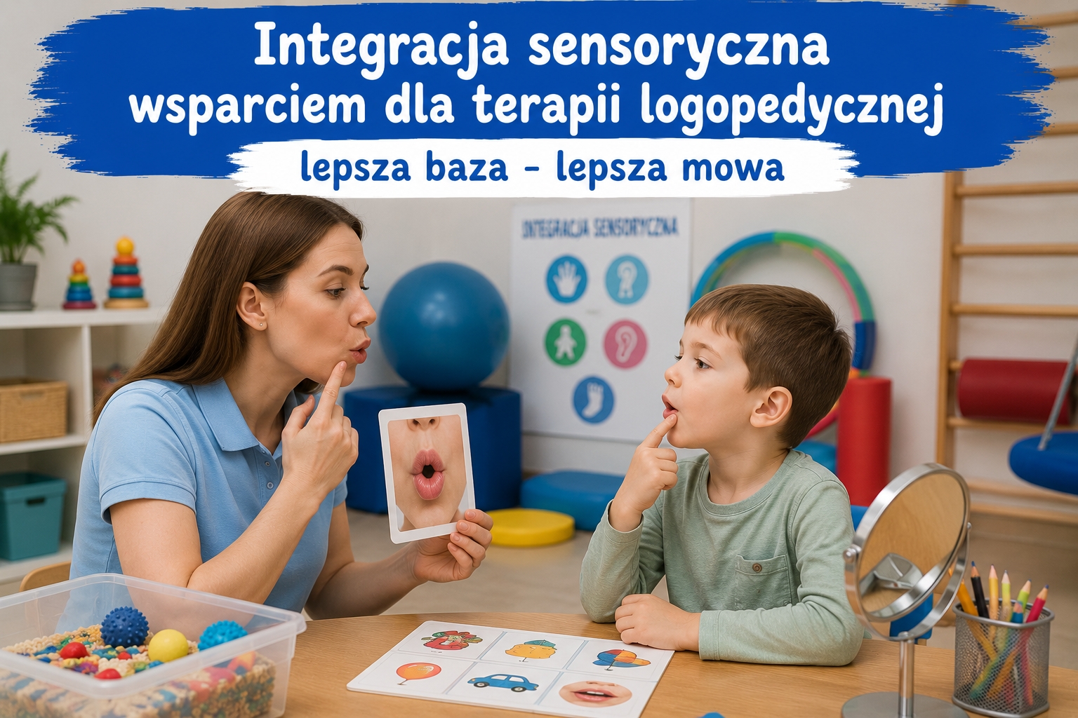 Terapia integracji sensorycznej jako wsparcie oddziaływań logopedycznych w trudnościach artykulacyjnych u dzieci.